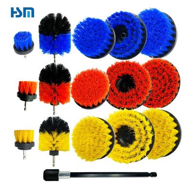 China Sustainable Medium Stiff Bristle 16 Pieces Power Drill Brush Scrubber For Cooking Cleaning Bench for sale