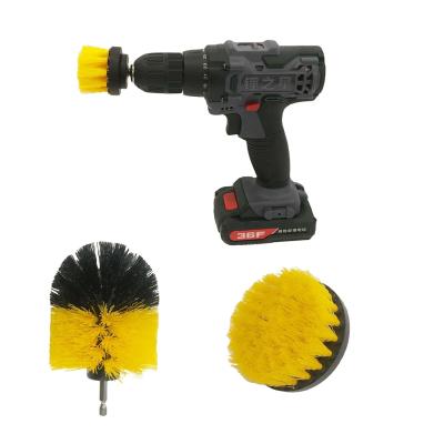 China 3 PCS Viable Scrub Drill Cleaning Brush Attachment Kit Power Scrubber Cleaning Kit For Car Bathroom Wood Floor for sale