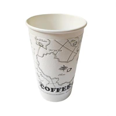 China Disposable Custom Printed White Disposable Collapsible Paper Cup for sale