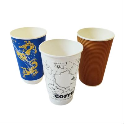 China Disposable Eco-Friendly Insulated Disposable Double Wall Paper Cup For Coffee Drinking for sale