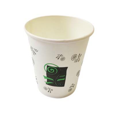 China Recyclable PE Double Liner Disposable Paper Cup Single Wall Logo Printed Drink Cold Paper Cup for sale