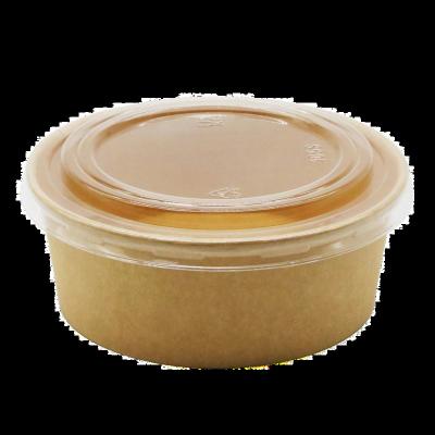 China Eco Disposable Recyclable Take Away Wrapping Paper Food Paper Salad Bowl With Lids for sale