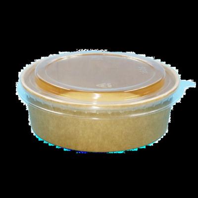 China Disposable Eco Friendly Paper Food Containers Brown Salad Bowl for sale