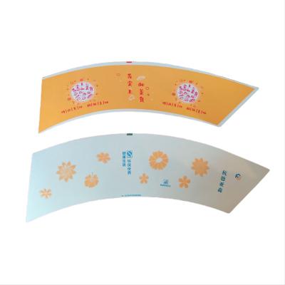 China Disposable Disposable Paper Two Colors Paper Cup Fan With PE Coated For Coffee Paper Cup for sale