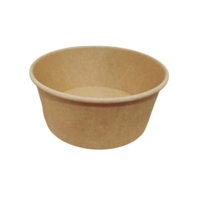 China Wholesale Disposable Cowhide Salad Bowl Logo Food Grade High Quality Custom Paper Bowl for sale