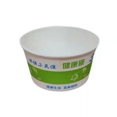 China Food Proof Disposable Greaseproof Disposable Hot Soup Paper Bowl White Container for sale