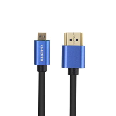 China High End COMPUTER Metal Case 1080p HDMI V1.4 Male To Micro Male HDMI Connection Cable 4K 1.5M 1.8M 3M for sale