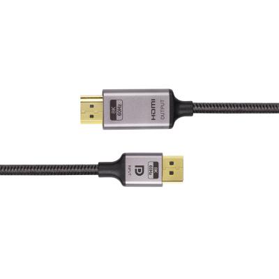 China COMPUTER 8K DP Male to HDMI Cable 1.4 Version 32.4Gbps 4K 120Hz 8K Male DP to HDMI Cable Hdmi 8K Graphene for sale