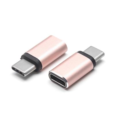 China 2019 Popular Charging and Data Transfer Wholesale Price USB-C 3.1 to Micro Female 5pin Adapter Male to Female Metal Colorful for sale