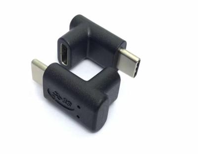 China Charging and Data Transfer Angle Type C Adapter Male to Black 90deg Female Mount USB Adapter for sale