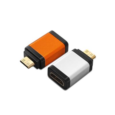 China Computer/TV/DVD and so on high-end metal for 1080P HDTV mini HDMI (C type male) to HDMI (A type female adapter connector) for sale