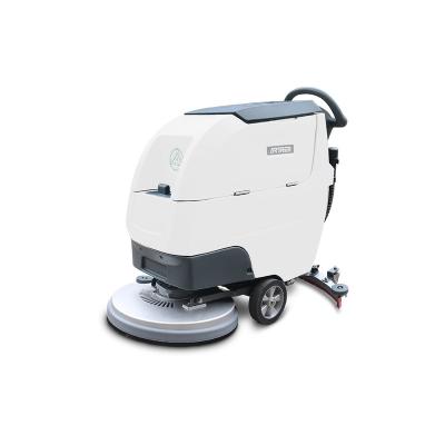 China Hotels Walk Behind Scrubber Hot Sale Industrial Automatic Floor Cleaning Scrubber Machine for sale