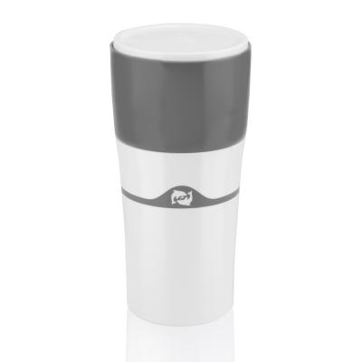 China Sustainable Portable Plastic Single Layer Coffee Cup Tumbler With k Cup Filter for sale