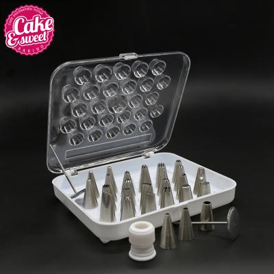 China Sustainable 26 Pcs Baking And Pastry Tools Cake Nozzles Set Cake Decorating Tools for sale