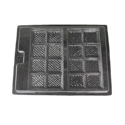 China Sustainable Plastic Square Style Chocolate Mold Candy Transparent Molds for sale