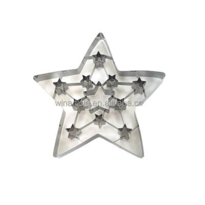 China Sustainable Christmas Decorations Stainless Steel Star Cookie Cutter for sale