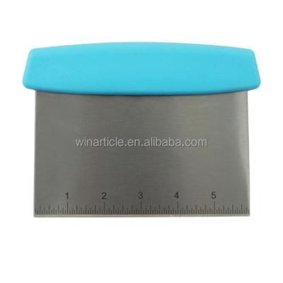 China Sustainable Stainless Steel Dough Cutter Cake Scraper for sale