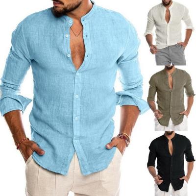 China Anti-pilling blouse men's shirts 2021 new men's casual anti-pilling spring Autumn Summer Casual Handsome Men for sale