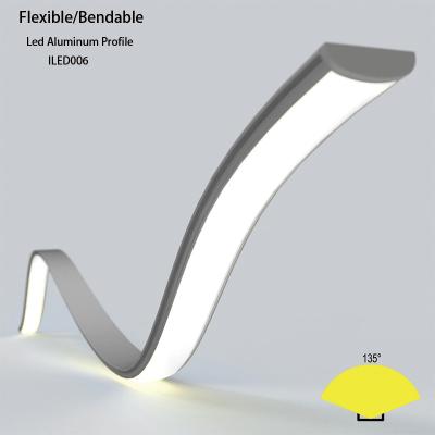 China LINEAR LED led flexible housing bar bendable aluminum profile led aluminum curved extrusion profile indoor light for sale