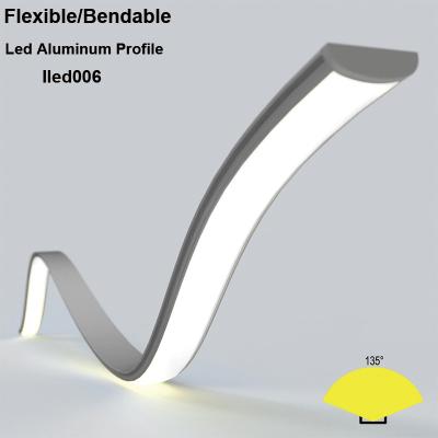 China Decorations HK Special Flexible Curved Profile Small High Quality Bendable Anodized Aluminum Led Profile Flexible Aluminum Led Profile for sale