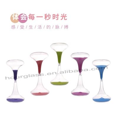 China Handblown ribbed 8 inch 30 minute hourglass for sale