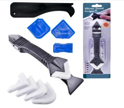 China Multifunctional Popular Professional Caulk Tool Kit 3 in 1 Sealant Scraper and Trowel Silicone Sealant Finishing Tool for sale