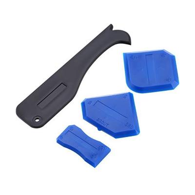 China 4 Pcs Black / 4 Pieces Blue Putty Tool Caulk Tool Kit For Bathroom Kitchen And Frames Putty Joints for sale