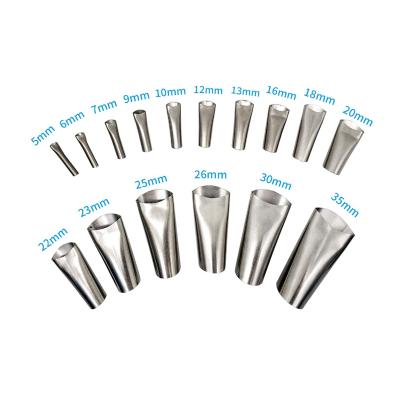 China Stainless Steel 14 Pcs Stainless Steel Caulking Nozzle Applicator Sealant Caulking Silver Finishing Nozzle for sale