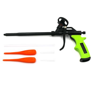 China Insulation Foam Caulking Gun PU Foam Spray Gun Green Manual Expanding Dispensing Applicator for sale