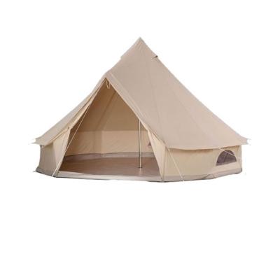 China Glamping Cotton Bell Tent UV Resistant Outdoor Luxury Flame Retardant Flame Retardant Fire Resist Waterproof Cotton Canvas 5m Tent for sale