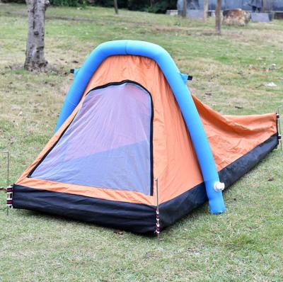 China UV Resistant Camping Two Person Tent With Poles Inflatable Durable Waterproof Materials Inflatable Tent For Double Layers Camping Tent for sale