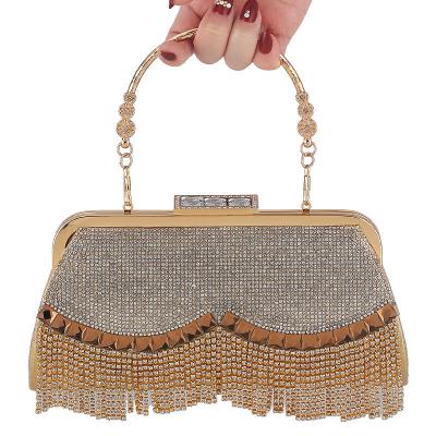 China 2022 Party Full Lady Handbag Flash Diamond Bag Diamond Basket Bag Fashion Rhinestone Dinner Bag for sale