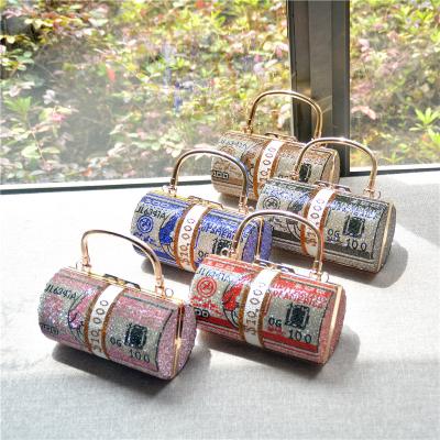 China Party Design Rhinestone Dollar Money Purses Women Wallets Luxury Fashionable Bling Money Purse With Headband And Shoe Sets for sale