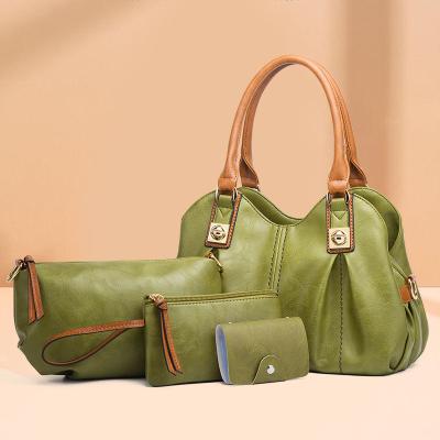 China New Fashion Fashion Retro Single-Shoulder Handheld Diagonal Straddle Mother Bag 3 Pieces Set Low Moq Handbags for sale