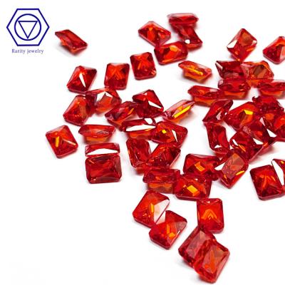 China Fire Rarity Factory Directsale Rectangle Gemstone Orange Loose Natural Zircon Stone Color Or Price Per Carat Zircon for sale