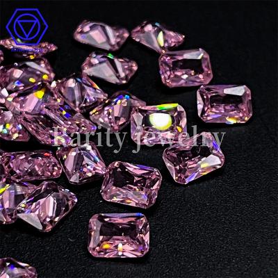 China Fire Rarity Factory Directsale Rectangle Pink Gemstones 8A Color Set Or Loose Zircon For Jewelry Making for sale