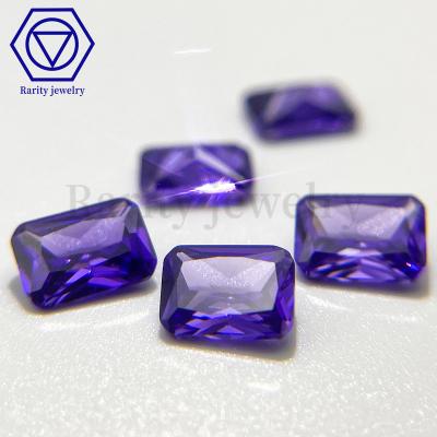 China Cheapest Color Set or Fire Blue Rectangle Shape Ink Sale Best Natural Gemstones Loose CZ Stone Zircon For Ring for sale