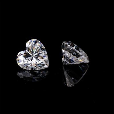 China Fire Factory Directsale Wholesale Color Set or vvs Moissanite Sets Heart Shape Moissanite Loose Stones For Ring Making for sale