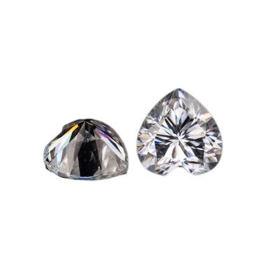 China Fire Rarity Factory Directsale Synthetic Heart Shape Gra Moissanite Color Set Or Price Per Carat Moissanite for sale