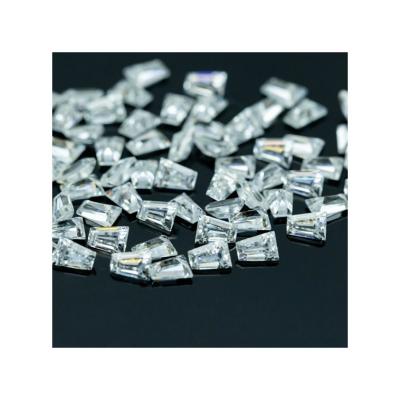 China Fire Rarity Factory Directsale Trapezoid Shape Synthetic Moissanite Color Set Or Price Per Carat Vvs1 Moissanite for sale