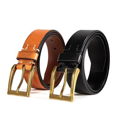 China Casual Wholesale Customizable Color Simple Genuine Leather Belt Men With Good After-sale Service for sale