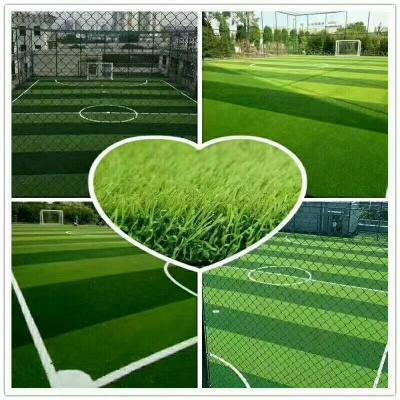 China Sports Court Olive Green Field Green Color And 50-60mm Pile Height Turf Football Artificial Grass for sale