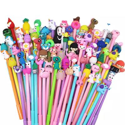 China Normal Custom Girl Heart Pen Promotional Gift Cute Creative Black Gel Cartoon Pen for sale