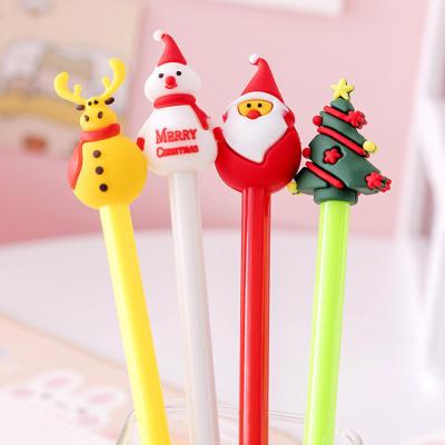 China Normal Creative Christmas Pen For Gifts Pen Cute Cartoon Snowman Tree Shaped Gift for sale