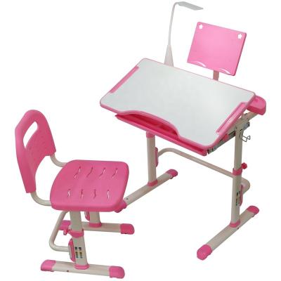 China Modern Hot Sale Ergonomic Height-Adjustable Kids Study Table Chair Set for sale