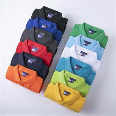 China Logo Plain Color Flat Grain Polyester Embroidered Wash Cotton T-shirt Men s Printed Polo Shirt Anti-pilling for sale