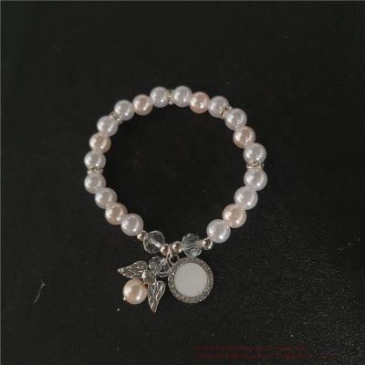 China Other Hot Empty Jewelry Gifts Bracelet Angel Sublimation Bead Transfer Printing Consumables for sale