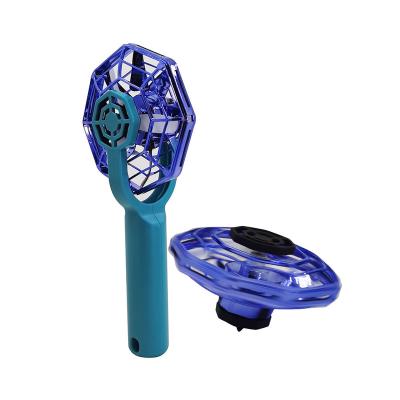 China With LED Lights Hand Held Mini Fan Rechargeable Boomerang Orb Portable Spinner Toy Mini Fan Stirrer Flying Drone for sale