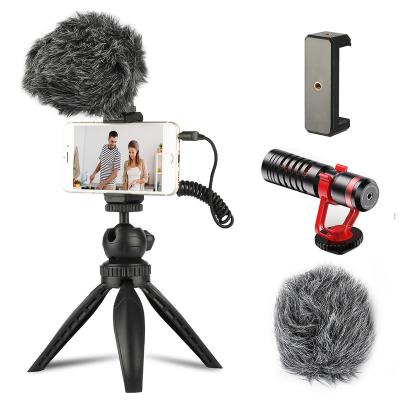 China Ultimate Mini Camera Tripod Smartphone Shotgun Microphone Video Recording Vlogger Kit for sale