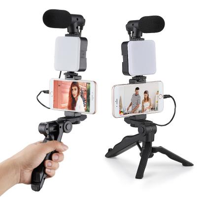 China PORTABLE Social Media Desk Lighting Mirrors (Old) LED Light Stand Makeup Mirror Vlogger Kit for sale